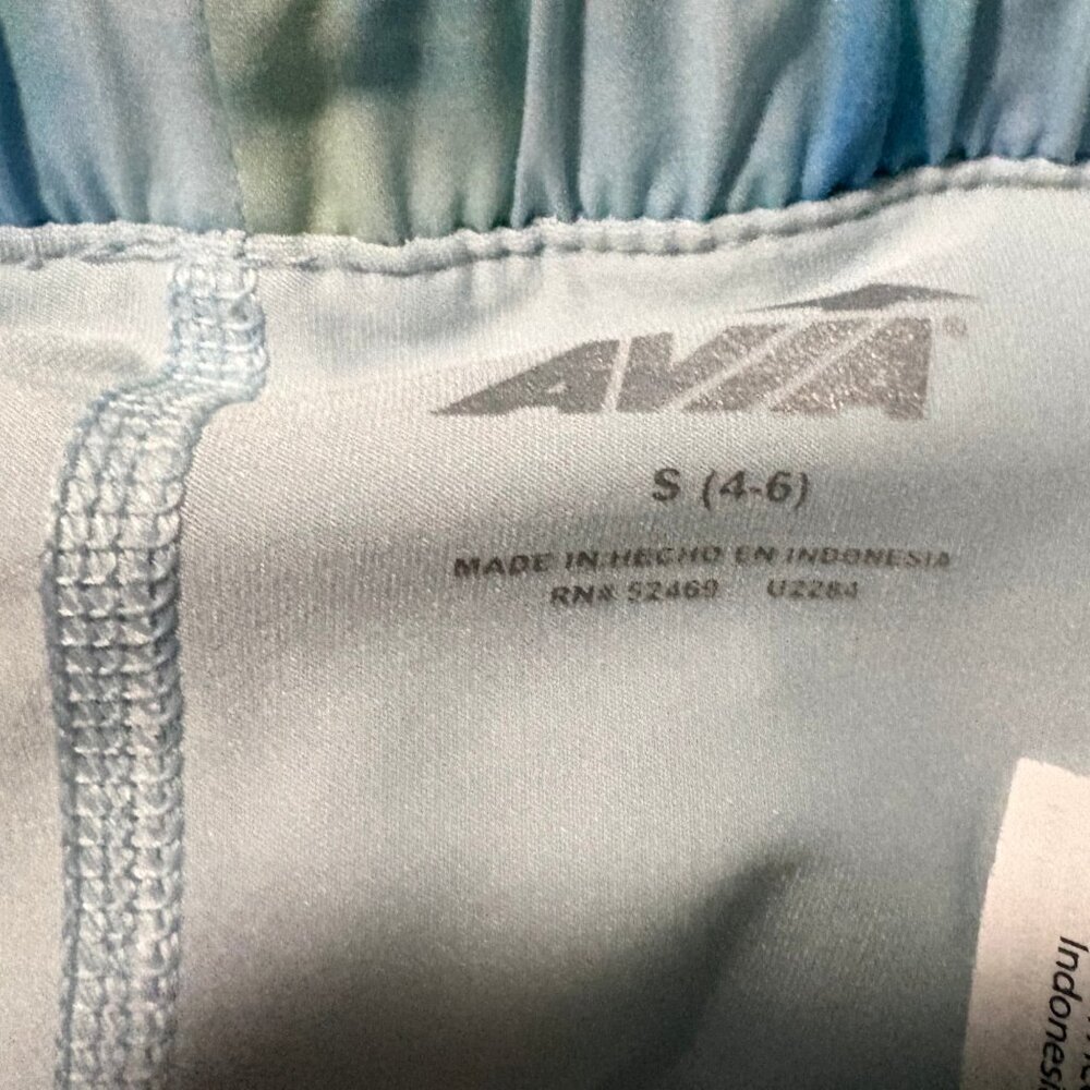 Avia Blue Green Tie Dye Running Shorts Small Lined Athletic - Picture 4 of 9